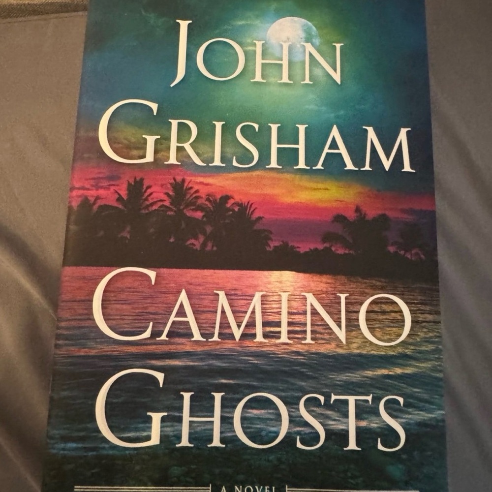 John Grisham "Camino Ghosts" Novel - Teal, Purple, Pink Cover